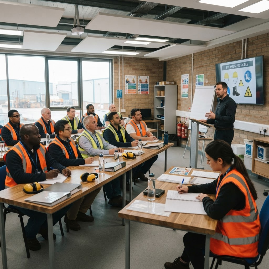 MMC instructor delivering training to a group of learners